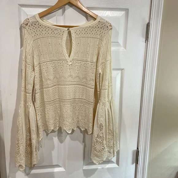 SOLD Free People Once Upon a Time Crochet Top - Picture 4 of 7